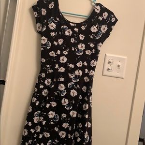 Black flower dress